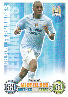 Gelson Fernandes Manchester City 2007/08 Topps Match Attax #167